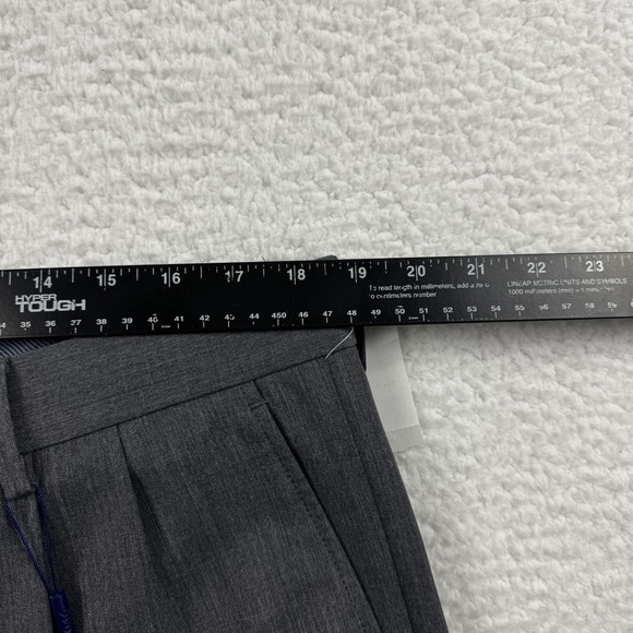 Ballin Pants Mens 38x30 Gray Dress Office Slacks Pleated Front Cuffed Hem - Picture 7 of 16